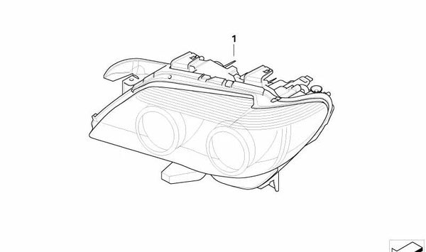 Faro izquierdo xenón adaptativo (AHL) OEM 63127162111 para BMW Serie 7 (E65, E66). Original BMW.