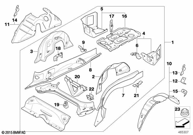 Front battery clamp holder for BMW E90, E91, E92, E93 (OEM 41117178138). Genuine BMW