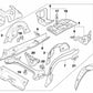 Radhaus trasero parte interna izquierda para BMW E93, E93N (OEM 41117179577). Original BMW