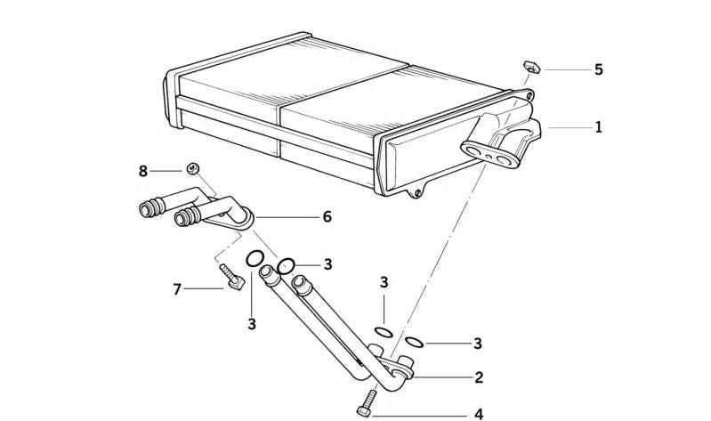 Pieza de conexión para BMW Serie 3 E36 (OEM 64118391249). Original BMW