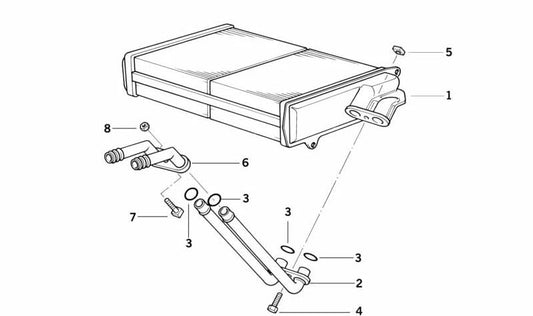 Pieza de conexión para BMW Serie 3 E36 (OEM 64118391249). Original BMW