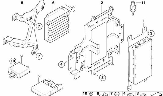 Kompensador para BMW E90, E91, E92, E93, E60, E63, E64, E65, E66, E53, E85 (OEM 84216918520). Original BMW