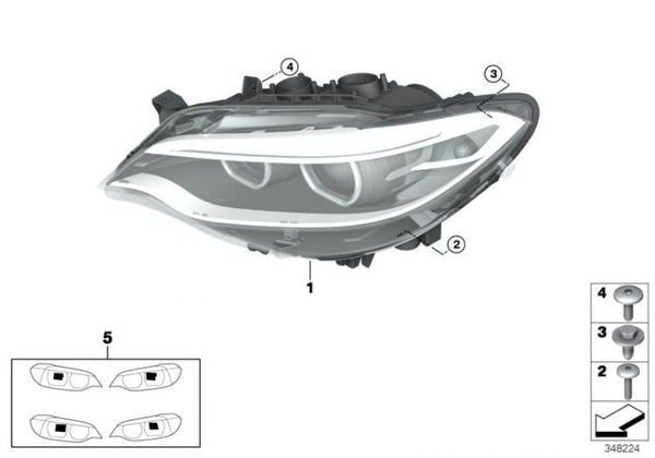 Faro Bi-Xenon Para Bmw F22 F23 F87. Original Recambios