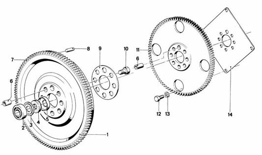 OEM -Trägheitlenkrad 11221271465 für BMW E28, E24, E23. Original BMW.