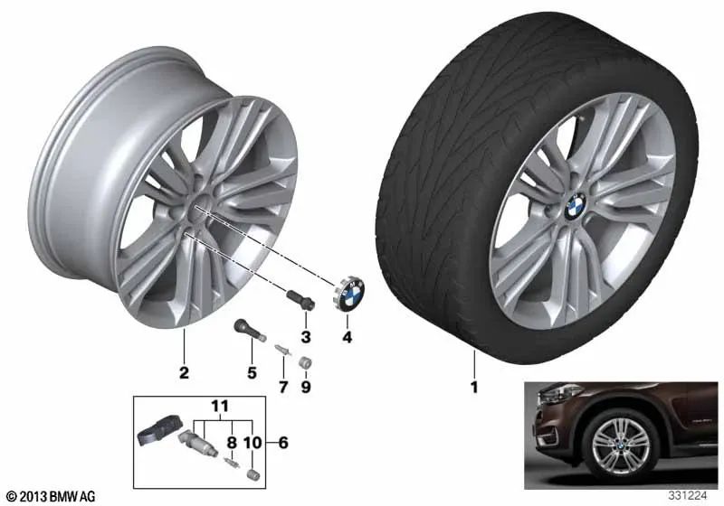 Llanta de Aleación Orbitgrey para BMW X5 F15 (OEM 36116876768). Original BMW