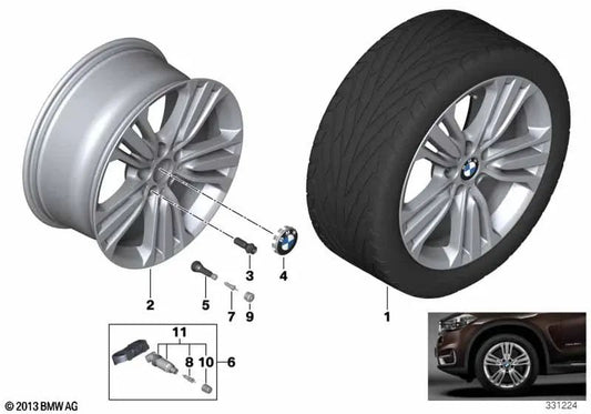 Llanta de Aleación Orbitgrey para BMW F15 (OEM 36116876769). Original BMW