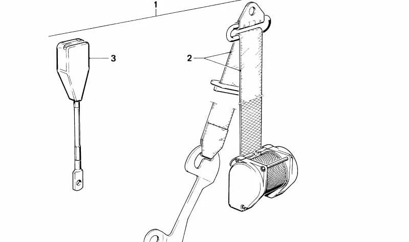 OEM 7211941507 Cintura di sicurezza anteriore sinistra per BMW 6 Series (E24). BMW originale