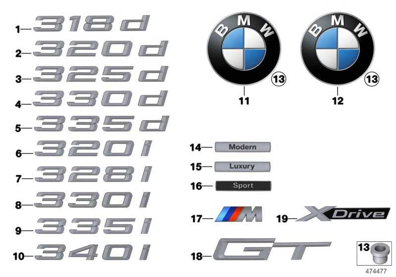 Emblema Logo Plaquita Bmw Parachoques Trasero Maltero Para F34 Gt . Original Recambios