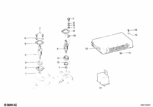 Gummiring für BMW E46, F30, F80 (OEM 13641352717). Original BMW