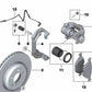 Right brake caliper housing for BMW F20, F21, F22, F23, F30, F31, F34, F35, F32, F33, F36 (OEM 34116857688). Original BMW