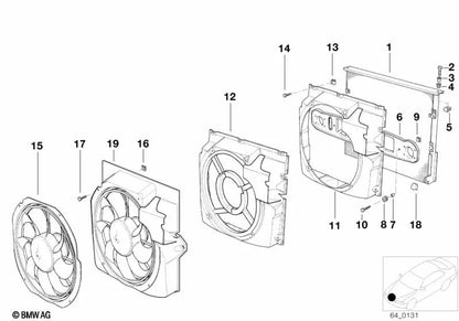 Tuelle para BMW Serie 3 E36, F30, F31, F34, F35, Serie 4 F32, F33, F36 (OEM 64538391408). Original BMW