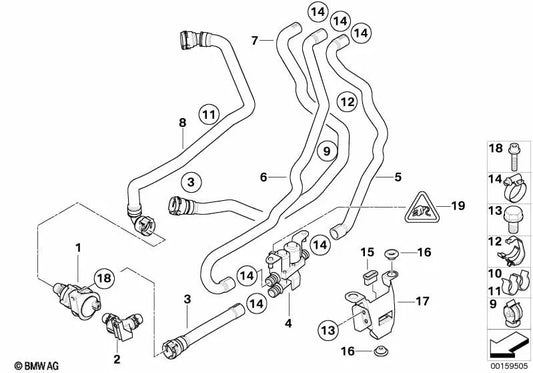 Rücklaufrohr für BMW X5 E70N, X6 E71 (OEM 64219222750). Original BMW.