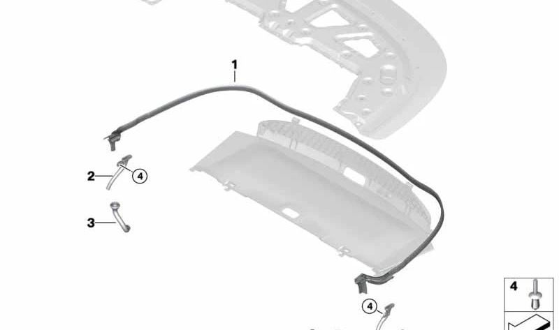 OEM 51177300965 Links seitlicher Abfluss für BMW F23. Original BMW.