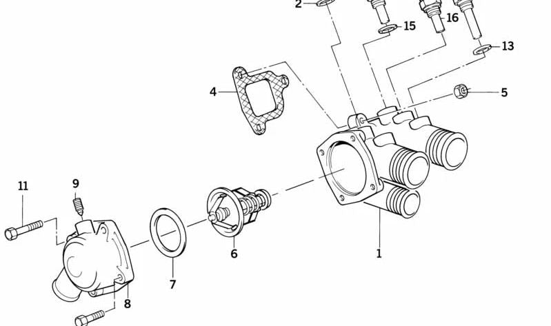 Junta sin amianto para BMW Serie 5 E12, E28, E34, Serie 6 E24, Serie 7 E23, E32 (OEM 11531722690). Original BMW