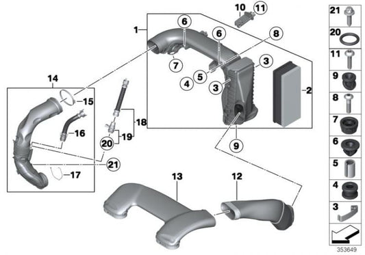 Tubo 13717803842 Para Bmw Varios Modelos. Original Recambios