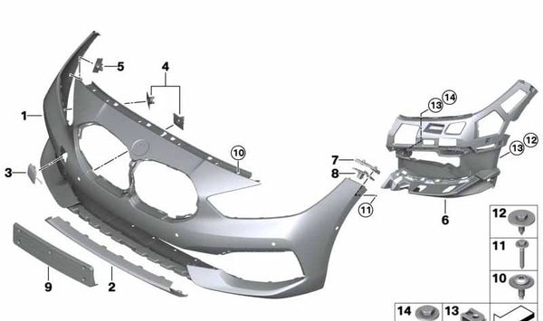 Soporte para sensor PMA OEM 51119466833 para BMW Serie 1 F40. Original BMW.