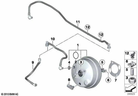 Asistente de Frenado para BMW X3 F25, X4 F26 (OEM 34336868367). Original BMW