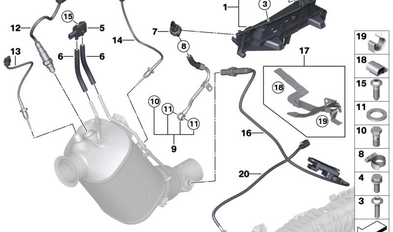 Tornillo de instalación para plásticos OEM 13627805193 para BMW (Modelos compatibles: E81, E82, E87, E88, F20, F21, F22, E90, E91, E92, E93, F30, F31, F34, F32, F33, F36, E60, E61, F07, F10, F11, E63, E64, F06, F12, F13, E65, E66, F01, F02, E84, E8