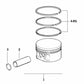 Juego de segmentos de pistón OEM 11251745916 para BMW E39, E38, E31. Original BMW.