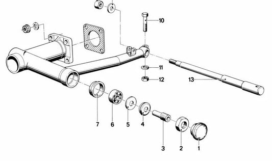 Eje pasante trasero OEM 33411236219 para BMW E30, E36, Z3. Original BMW.