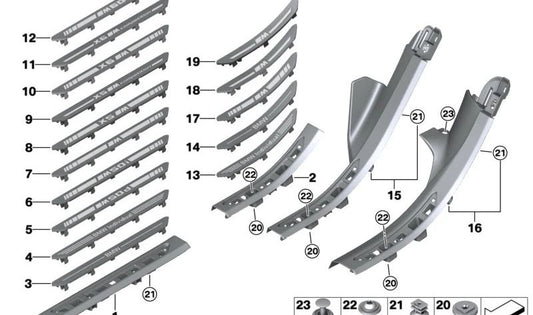 Sheet metal screw 4.8x16 for BMW F40, F22, F45, F46, F87, G42, G87, U06, F30, G20, G21, G80, F32, G22, G23, G26, G82, F90, G30, G31, G60, G32, G11, G70, F91, G14, G15, G16, I12, I15, I20, F48, F39, F26, G02, F15, G05, F96, G06, G07, G09, G29 and for MIN