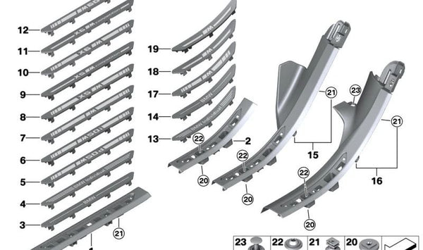 Tornillo para chapa 4,8x16 para BMW F40, F22, F45, F46, F87, G42, G87, U06, F30, G20, G21, G80, F32, G22, G23, G26, G82, F90, G30, G31, G60, G32, G11, G70, F91, G14, G15, G16, I12, I15, I20, F48, F39, F26, G02, F15, G05, F96, G06, G07, G09, G29 y para MIN