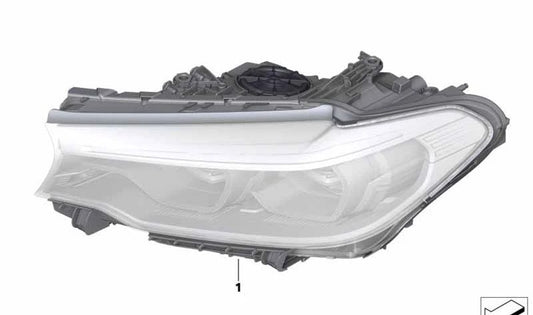 LED -Scheinwerfer mit adaptivem Licht (AHL) OEM 63117214962 für BMW F90, G30, G31, G38. Original BMW