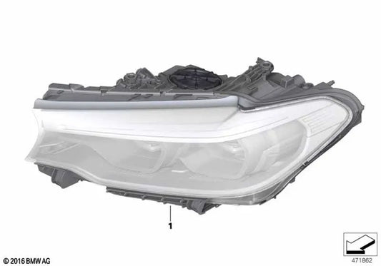 AHL High Left LED-Scheinwerfer für BMW 5er F90, G30, G31 (OEM 63117214963). Original BMW.