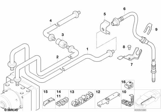 Pipe for BMW 3 Series E46 (OEM 34326754886). Original BMW