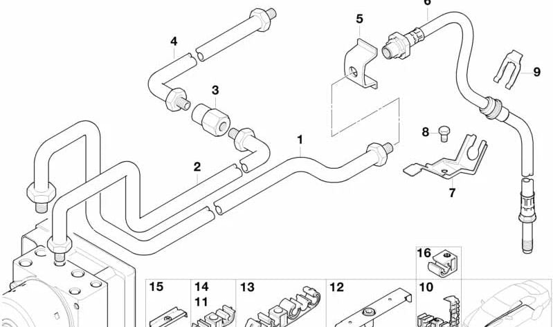 Tubería para BMW E46, E34 (OEM 34326755707). Original BMW