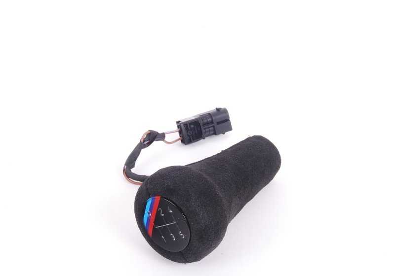 Palanca de cambios de cuero iluminada para BMW Serie 3 E30 (OEM 25112233140). Original BMW