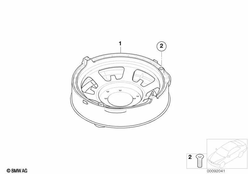 Subwoofer for BMW E39 (OEM 65137894047). Genuine BMW