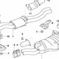 Muffler for BMW E46 (OEM 18107504171). Genuine BMW