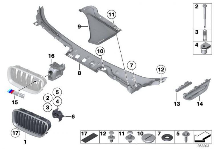 Torpedo Vierteaguas Para Bmw F10 Y F11. Original Recambios