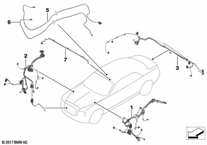 Juego De Cables Reparación Delantero Derecho (61119327505) . Original Bmw Recambios