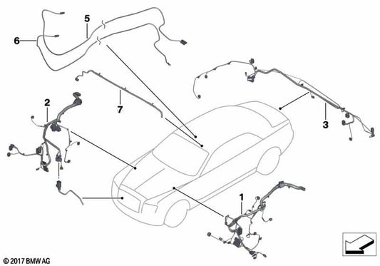 Juego De Cables Reparación Delantero Derecho (61119327505) . Original Bmw Recambios