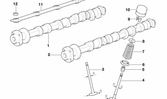 Válvula de escape OEM 11341433483 para BMW E34, E39, E32, E38. Original BMW.