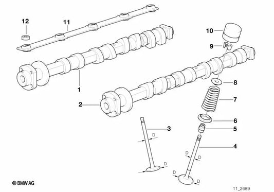 Einlassventil für BMW E34, E39, E32, E38 (OEM 11341433482). Original BMW.