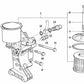 Soporte del motor con filtro de aceite para BMW E36, E34 (OEM 11421738640). Original BMW