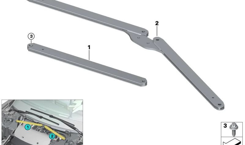 Reinforcement bar for BMW I12 (OEM 32006859572). Original BMW