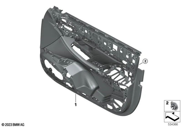 Revestimiento de puerta delantero izquierdo para BMW Serie 5 G60 (OEM 51415A93713). Original BMW.