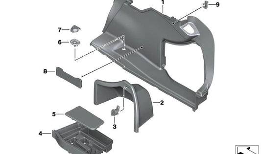 OEM battery cover 51477239175 for BMW F30, F35, F80. Original BMW.