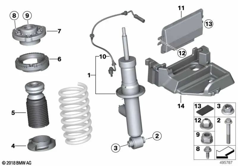 Foam insert for BMW X3 F25, X4 F26 (OEM 37146869868). Genuine BMW.