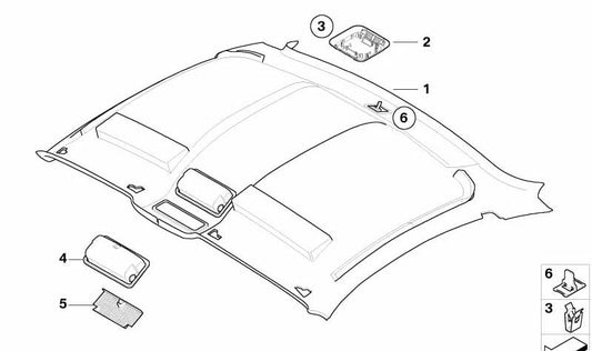 Embellecedor interior OEM 51443427369 para BMW Z4 (E86). Original BMW.