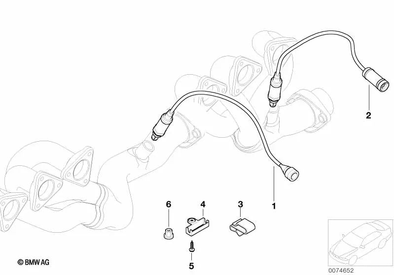 Sonda Lambda para BMW Serie 3 E46, Z4 E85, E86 (OEM 11781406622). Original BMW