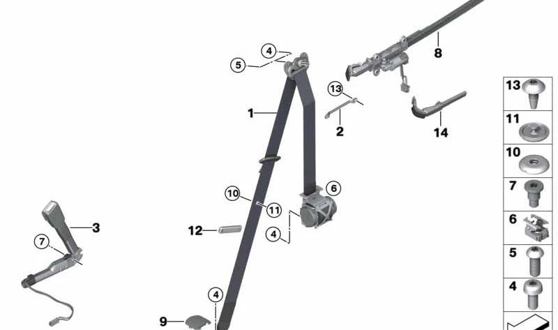 Tapa de cubierta para BMW Serie 2 F87, F87N, Serie 4 F32, F82 (OEM 72117376773). Original BMW