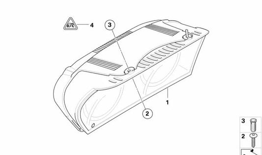 Tabella degli strumenti senza codificare OEM 62117842182 per BMW E60, E61, E63, E64. BMW originale.