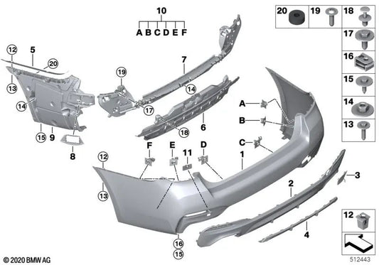 Película protectora izquierda para BMW Serie 5 G31, G31N (OEM 51127452509). Original BMW.