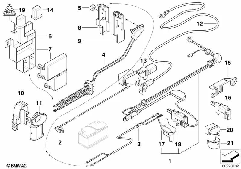 Tapón para BMW Serie 7 E65, E66 (OEM 61136900565). Original BMW