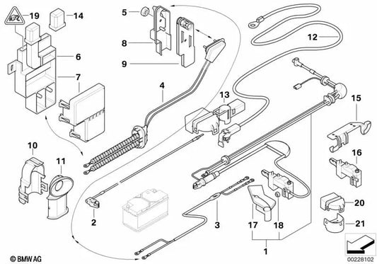 Tapón para BMW Serie 7 E65, E66 (OEM 61136900565). Original BMW